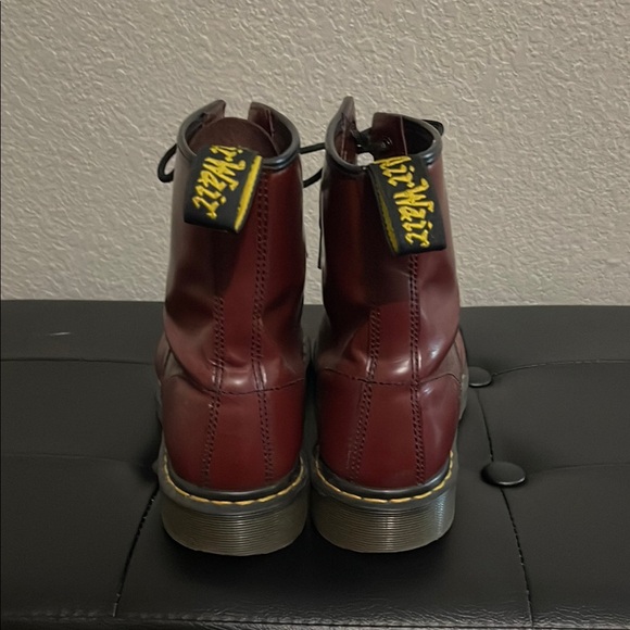 Dr. Martens Cherry Red Leather Boots - Picture 3 of 4